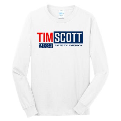 Tim Scott For President 2024 Campaign Tall Long Sleeve T-Shirt