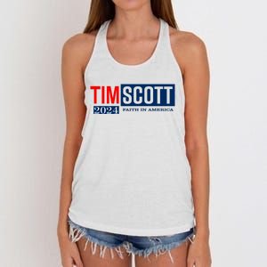 Tim Scott For President 2024 Campaign Women's Knotted Racerback Tank