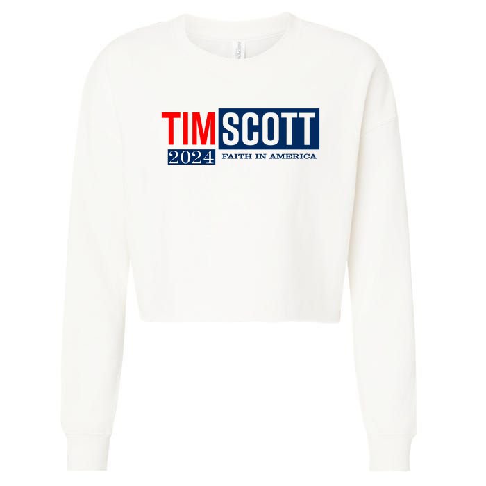 Tim Scott For President 2024 Campaign Cropped Pullover Crew