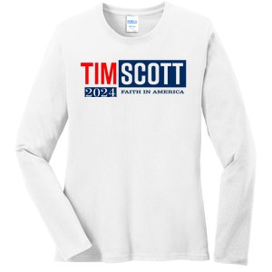 Tim Scott For President 2024 Campaign Ladies Long Sleeve Shirt