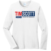 Tim Scott For President 2024 Campaign Ladies Long Sleeve Shirt