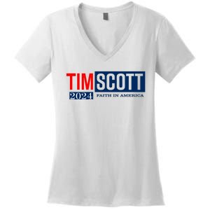 Tim Scott For President 2024 Campaign Women's V-Neck T-Shirt