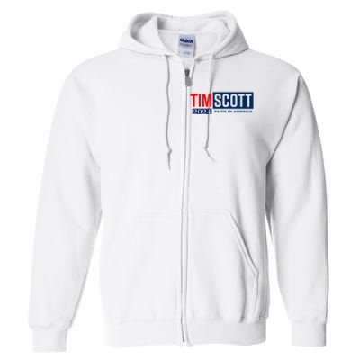 Tim Scott For President 2024 Campaign Full Zip Hoodie