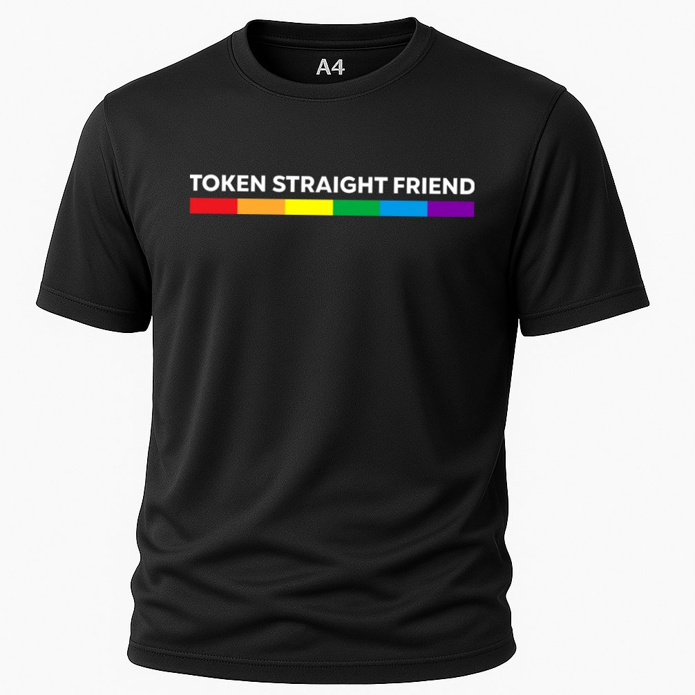 Token Straight Friend Rainbow Colors Performance Shirt