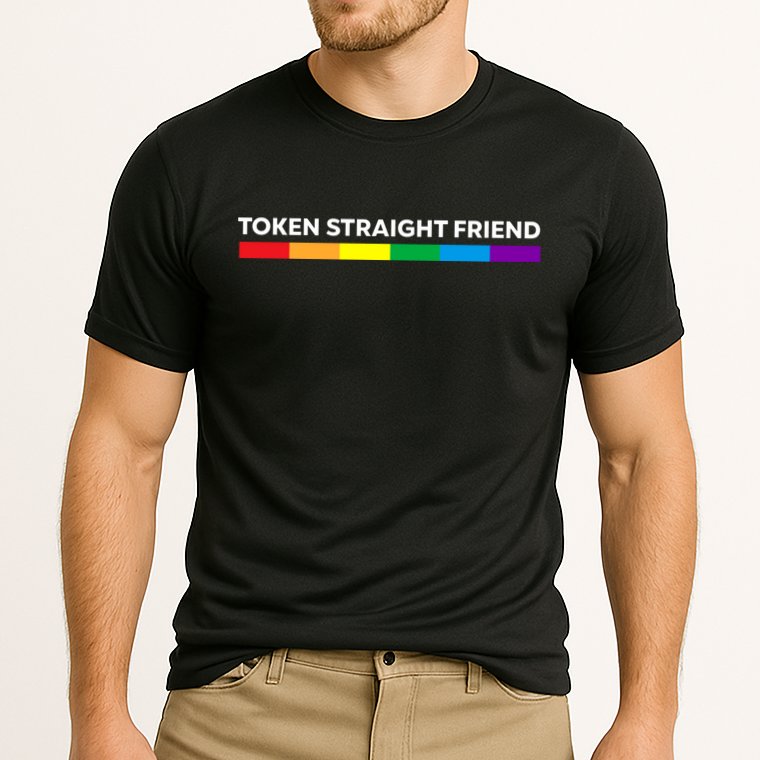 Token Straight Friend Rainbow Colors Performance Shirt