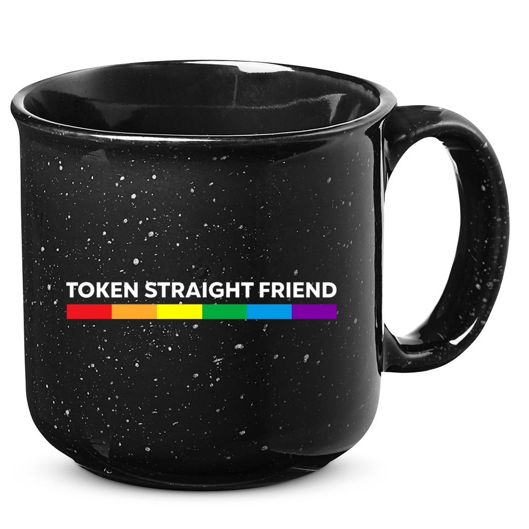Token Straight Friend Rainbow Colors 15oz Campfire Ceramic Mug