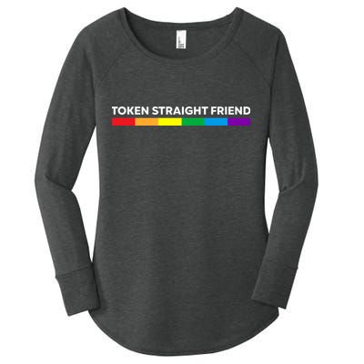 Token Straight Friend Rainbow Colors Women's Perfect Tri Tunic Long Sleeve Shirt
