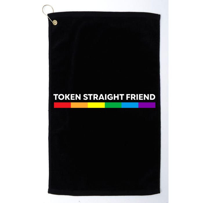 Token Straight Friend Rainbow Colors Golf Towel