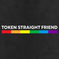Token Straight Friend Rainbow Colors Golf Towel