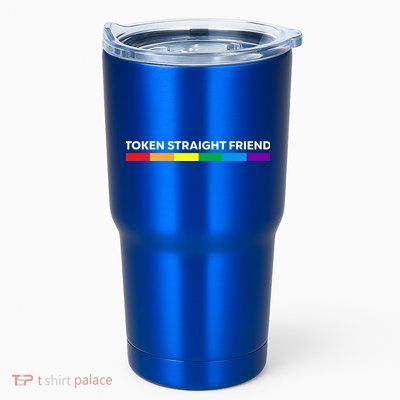 Token Straight Friend Rainbow Colors Tumbler