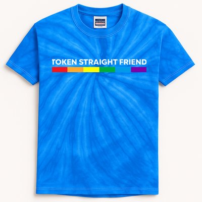 Token Straight Friend Rainbow Colors Kids Tie-Dye T-Shirt
