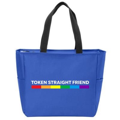 Token Straight Friend Rainbow Colors Zip Tote Bag