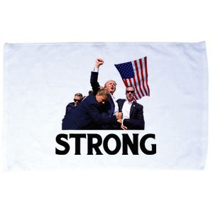 Trump Strong Fist Hand Us Vote Trump 2024 Survives Rally Microfiber Hand Towel