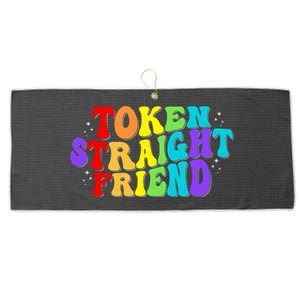 Token Straight Friend Rainbow Colors Large Microfiber Waffle Golf Towel