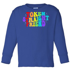 Token Straight Friend Rainbow Colors Toddler Long Sleeve Shirt