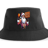 Thanksgiving Santa Funny Sustainable Bucket Hat