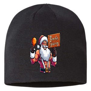 Thanksgiving Santa Funny Sustainable Beanie