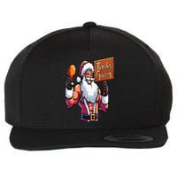 Thanksgiving Santa Funny Wool Snapback Cap