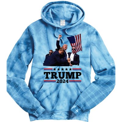 Trump Short Fist Pumped 2024 Pray For Trump Tie Dye Hoodie