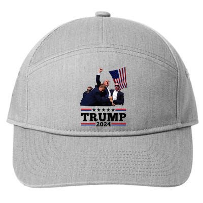 Trump Short Fist Pumped 2024 Pray For Trump 7-Panel Snapback Hat