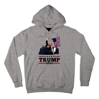 Trump Short Fist Pumped 2024 Pray For Trump Tall Hoodie