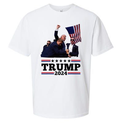 Trump Short Fist Pumped 2024 Pray For Trump Sueded Cloud Jersey T-Shirt