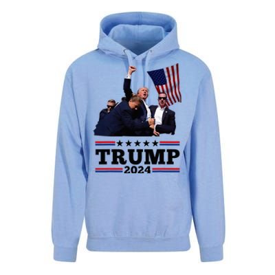 Trump Short Fist Pumped 2024 Pray For Trump Unisex Surf Hoodie