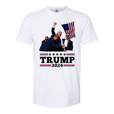 Trump Short Fist Pumped 2024 Pray For Trump Softstyle CVC T-Shirt