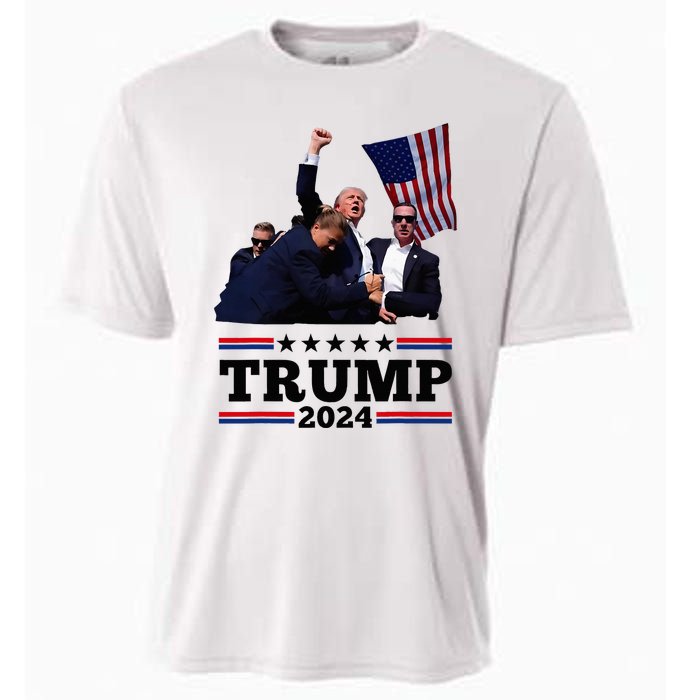 Trump Short Fist Pumped 2024 Pray For Trump Cooling Performance Crew T-Shirt