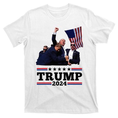 Trump Short Fist Pumped 2024 Pray For Trump T-Shirt