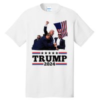 Trump Short Fist Pumped 2024 Pray For Trump Tall T-Shirt