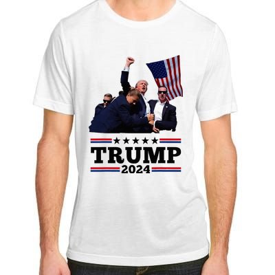 Trump Short Fist Pumped 2024 Pray For Trump Adult ChromaSoft Performance T-Shirt