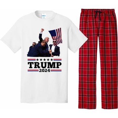 Trump Short Fist Pumped 2024 Pray For Trump Pajama Set