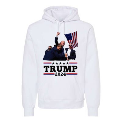 Trump Short Fist Pumped 2024 Pray For Trump Premium Hoodie