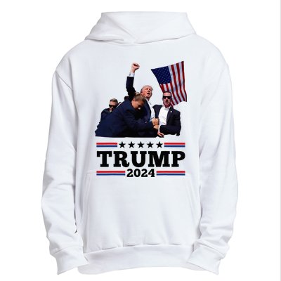 Trump Short Fist Pumped 2024 Pray For Trump Urban Pullover Hoodie