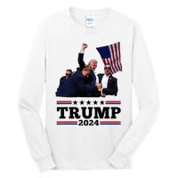 Trump Short Fist Pumped 2024 Pray For Trump Tall Long Sleeve T-Shirt