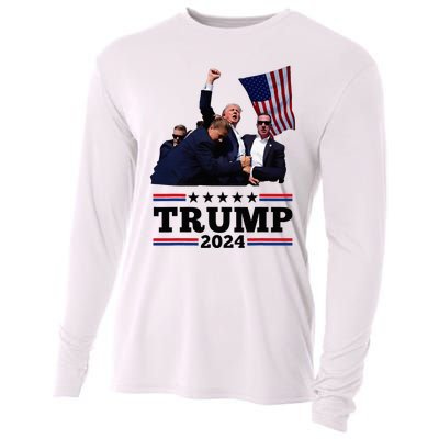 Trump Short Fist Pumped 2024 Pray For Trump Cooling Performance Long Sleeve Crew