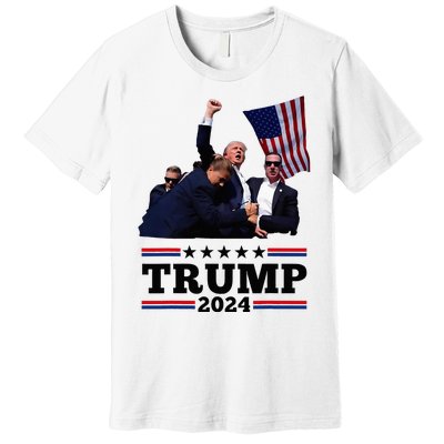 Trump Short Fist Pumped 2024 Pray For Trump Premium T-Shirt