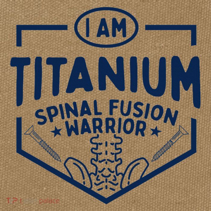 Titanium Spinal Fusion Warrior Spine Surgery Cotton Canvas Backpack