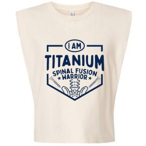 Titanium Spinal Fusion Warrior Spine Surgery Garment-Dyed Women's Muscle Tee