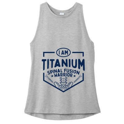 Titanium Spinal Fusion Warrior Spine Surgery Ladies PosiCharge Tri-Blend Wicking Tank
