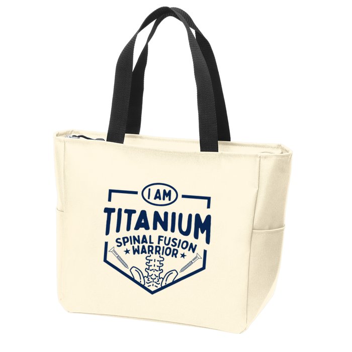 Titanium Spinal Fusion Warrior Spine Surgery Zip Tote Bag