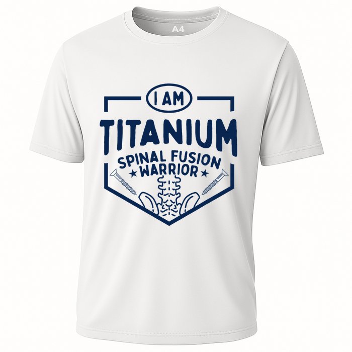 Titanium Spinal Fusion Warrior Spine Surgery Cooling Performance Crew T-Shirt