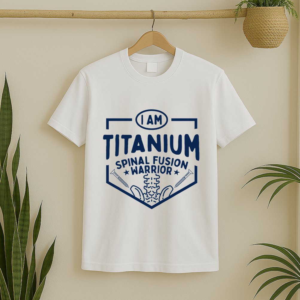 Titanium Spinal Fusion Warrior Spine Surgery T-Shirt