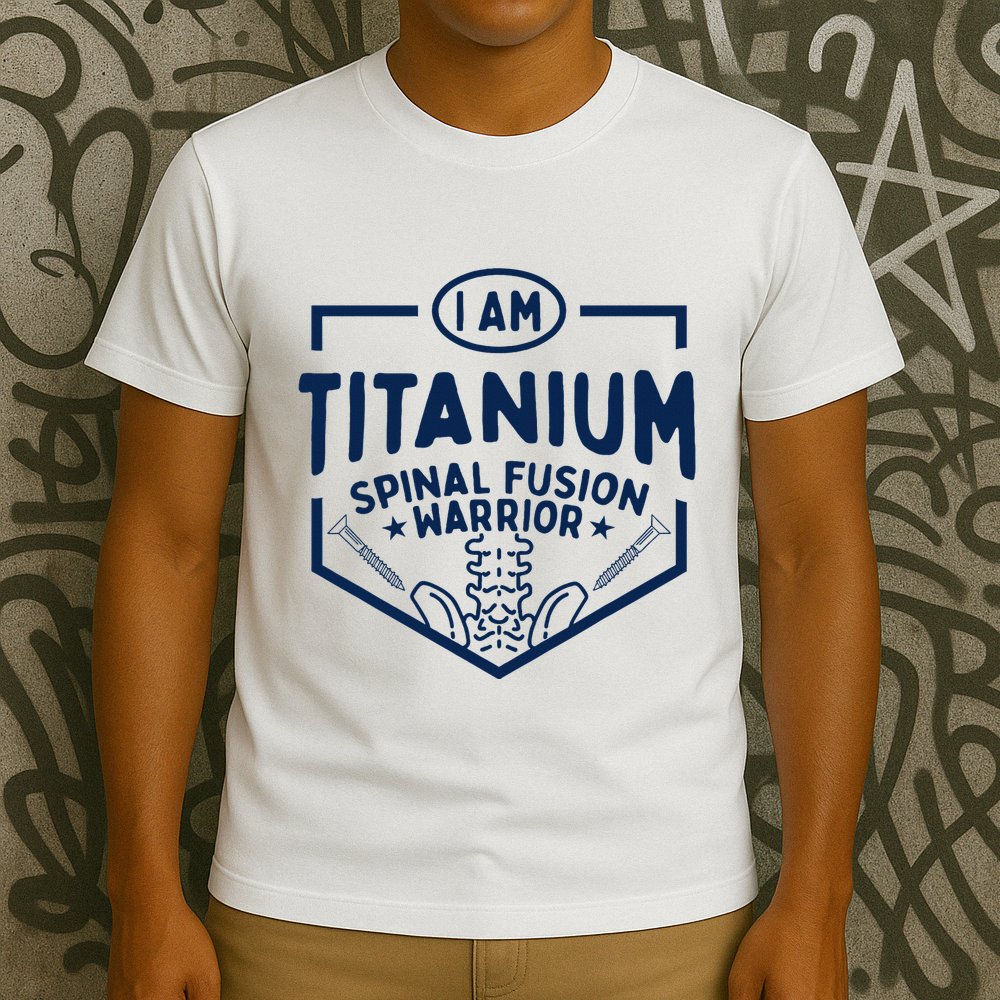 Titanium Spinal Fusion Warrior Spine Surgery T-Shirt