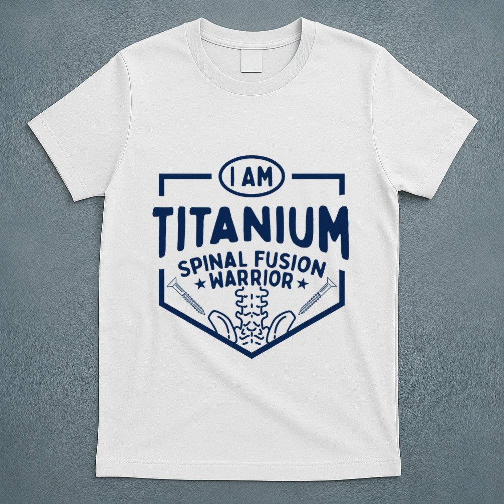 Titanium Spinal Fusion Warrior Spine Surgery T-Shirt