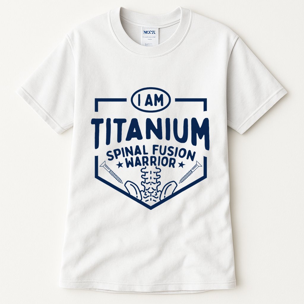Titanium Spinal Fusion Warrior Spine Surgery Tall T-Shirt
