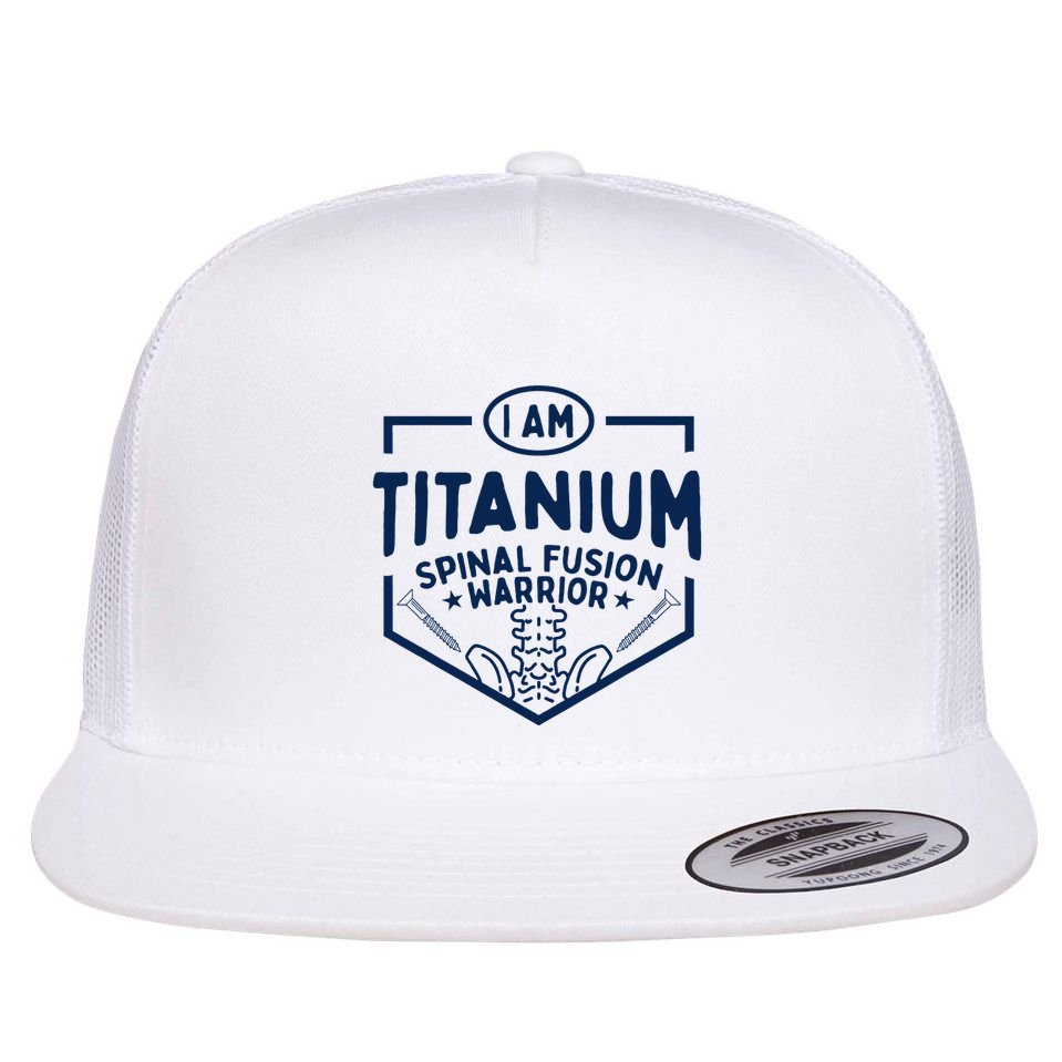 Titanium Spinal Fusion Warrior Spine Surgery Flat Bill Trucker Hat