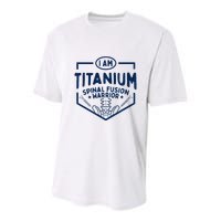 Titanium Spinal Fusion Warrior Spine Surgery Youth Performance Sprint T-Shirt