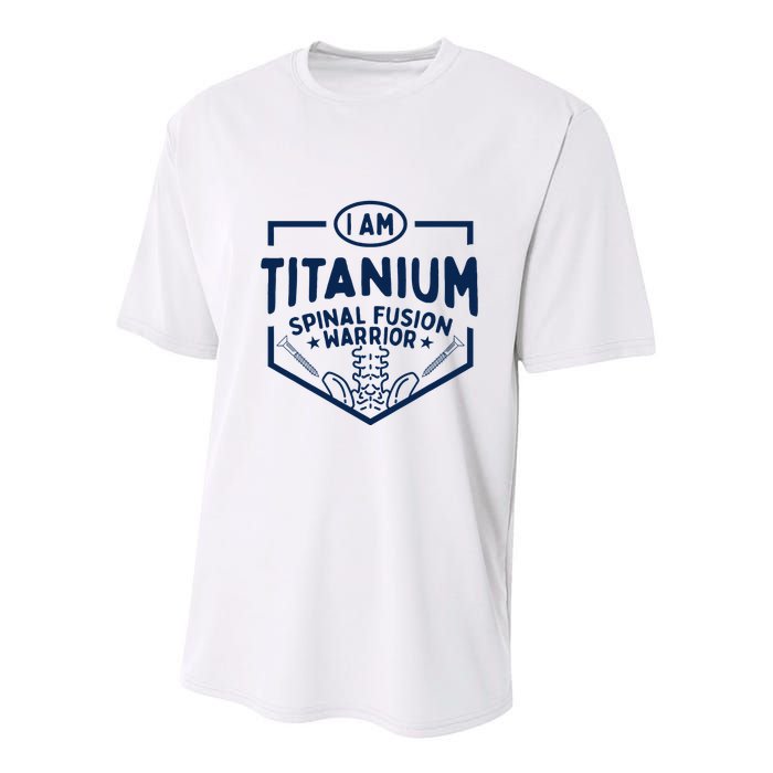 Titanium Spinal Fusion Warrior Spine Surgery Youth Performance Sprint T-Shirt